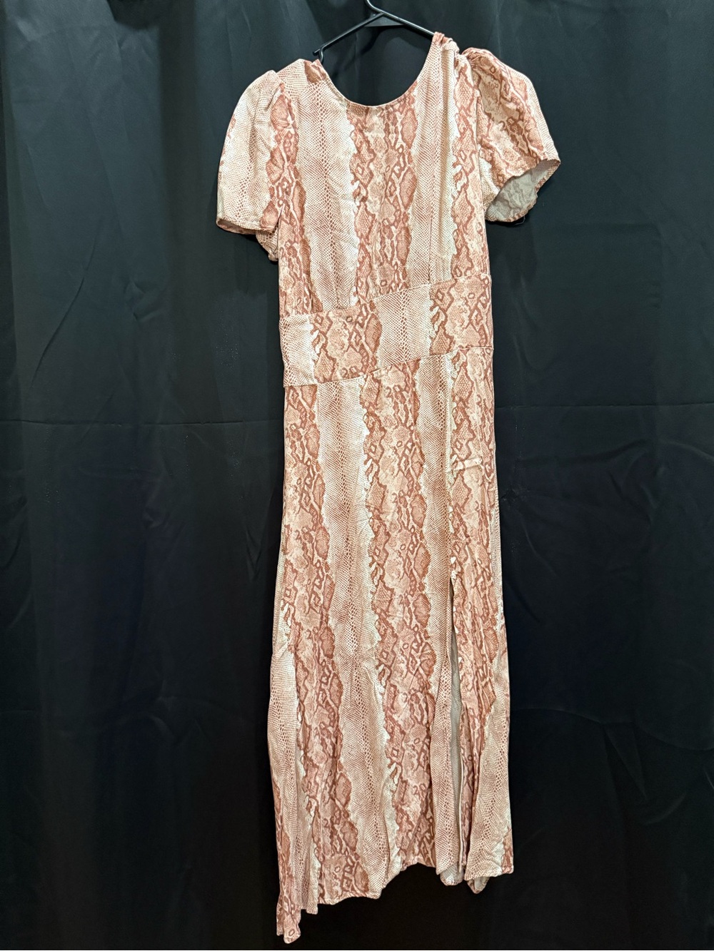 AFRM Blush Snake-Print Maxi Dress